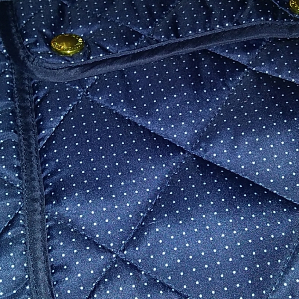NWT Cambridge Quilted Polka-dot Puffer Vest - Picture 3 of 8